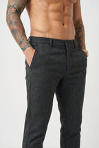 Luca Slim-Fit Black Pants