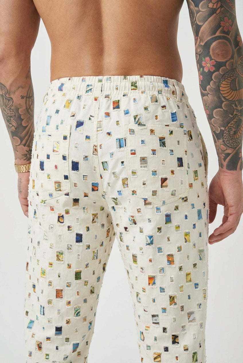 Mosaic Straight-Fit Pants