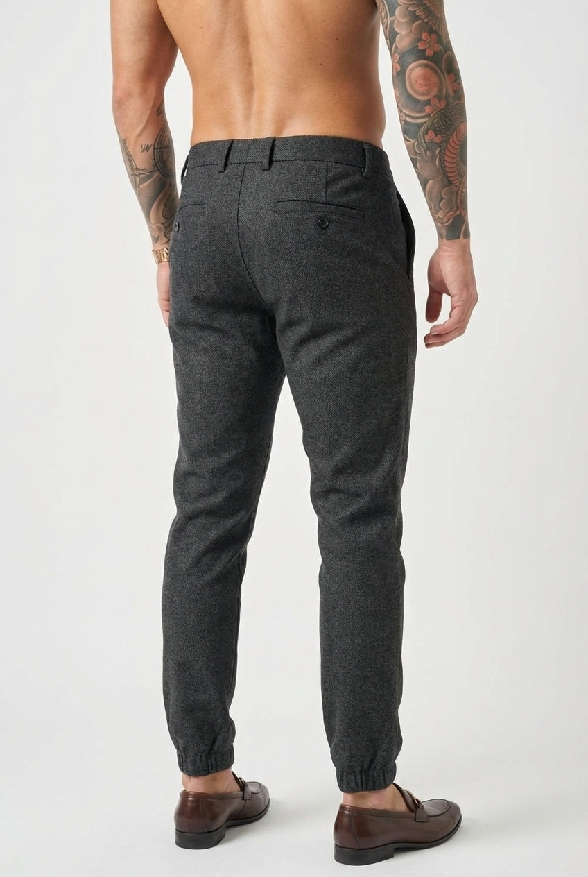Luca Slim-Fit Black Pants