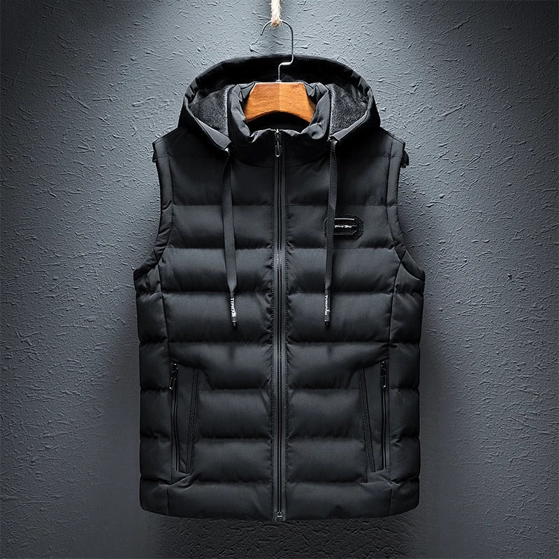 Elton Hooded Vest - Sleek and Cozy