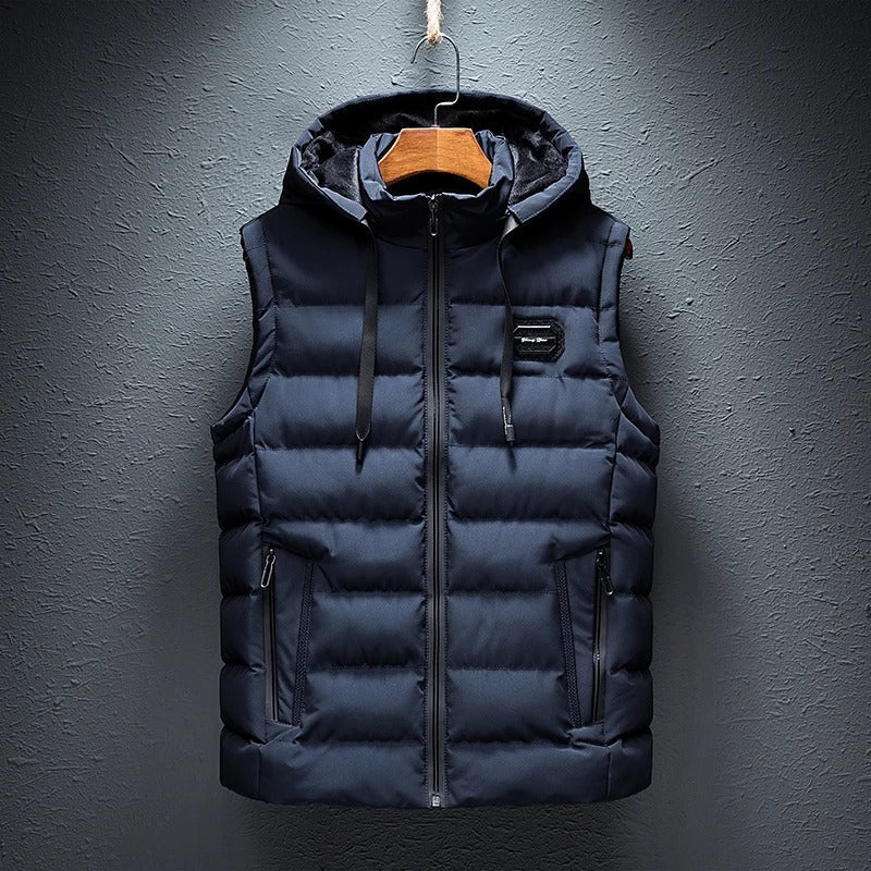 Elton Hooded Vest - Sleek and Cozy
