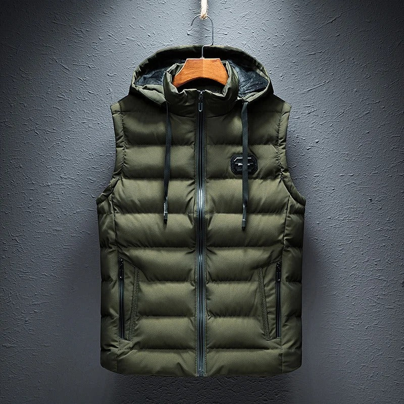 Elton Hooded Vest - Sleek and Cozy