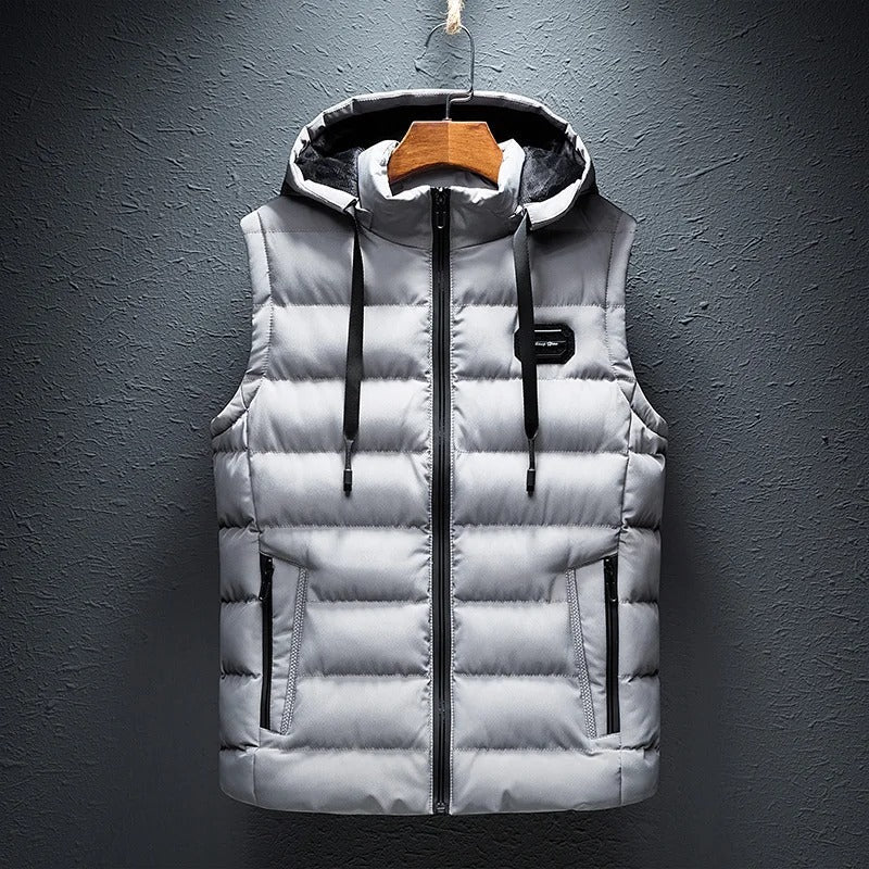 Elton Hooded Vest - Sleek and Cozy