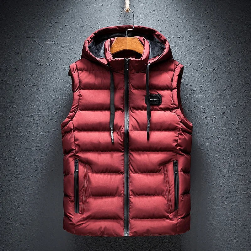 Elton Hooded Vest - Sleek and Cozy